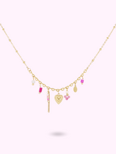COLLIER ROSE BRELOQUES