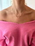 COLLIER ROSE BRELOQUES