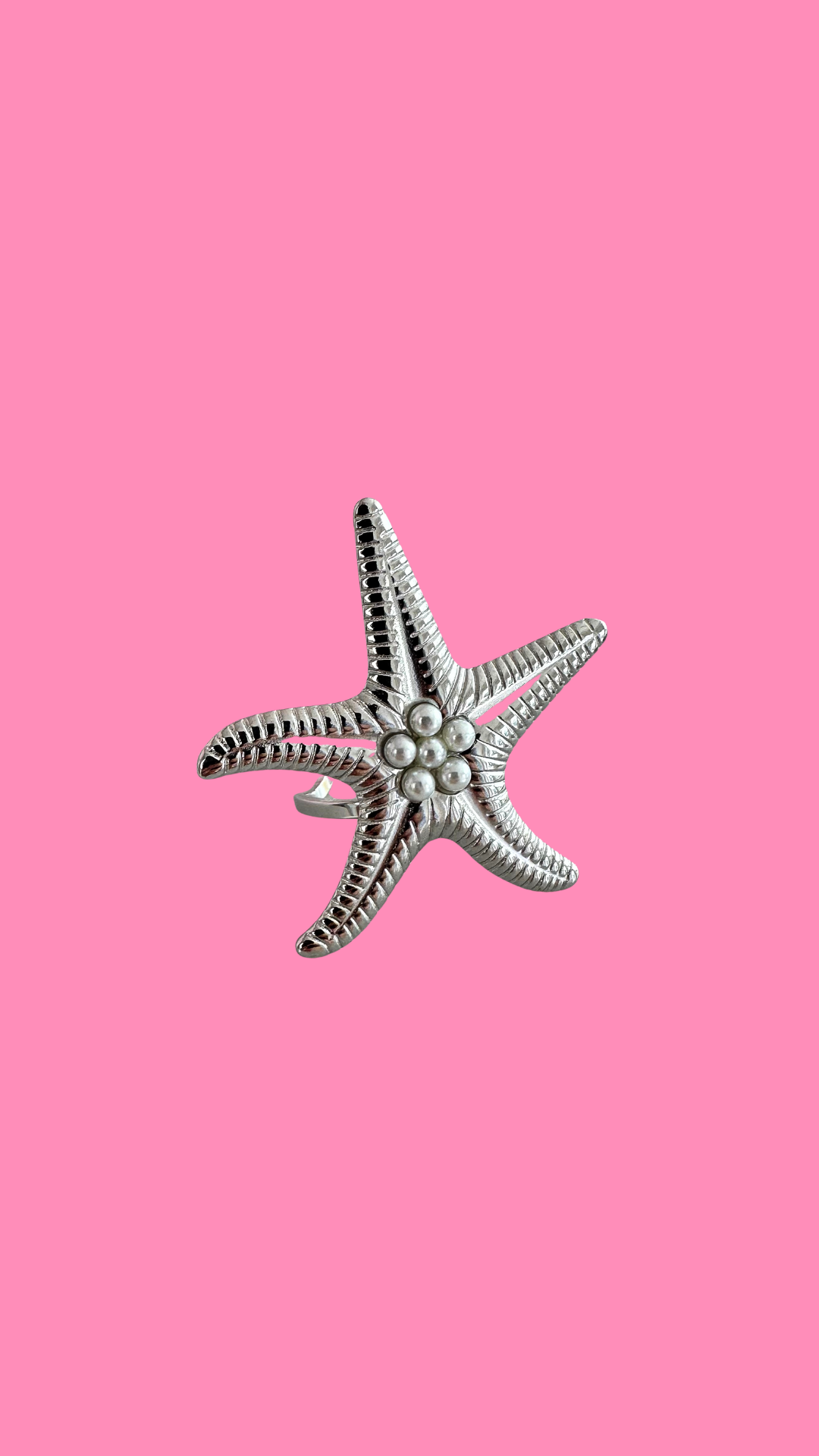 BAGUE ÉTOILE DE MER ARGENTÉ