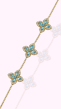 BRACELET TULIPES BLEU