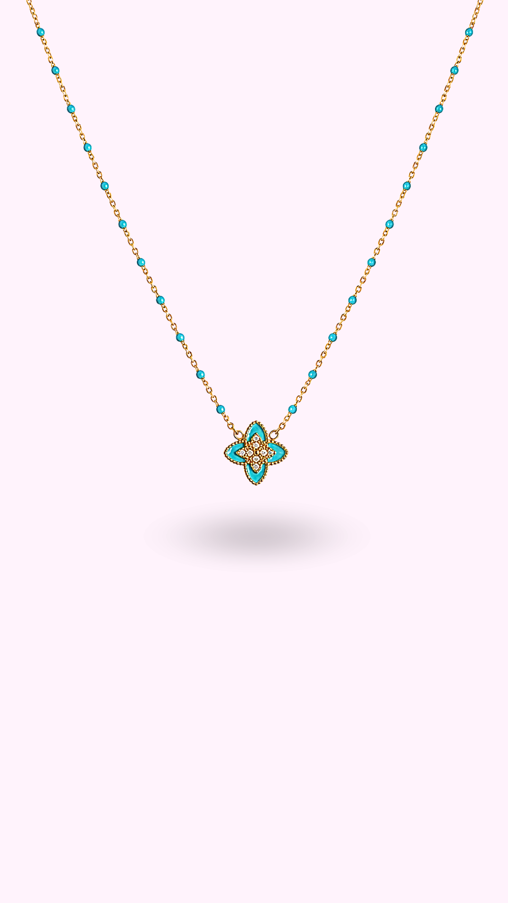 COLLIER CYCLADE BLEU