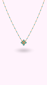 COLLIER CYCLADE BLEU