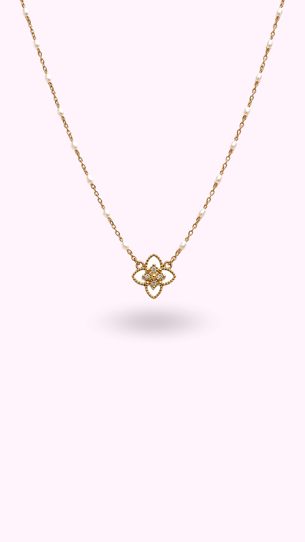 COLLIER CYCLADE BLANC