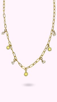 COLLIER SUN ARGENTÉ
