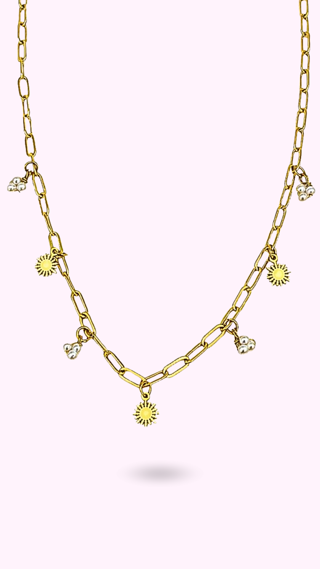 COLLIER SUN ARGENTÉ
