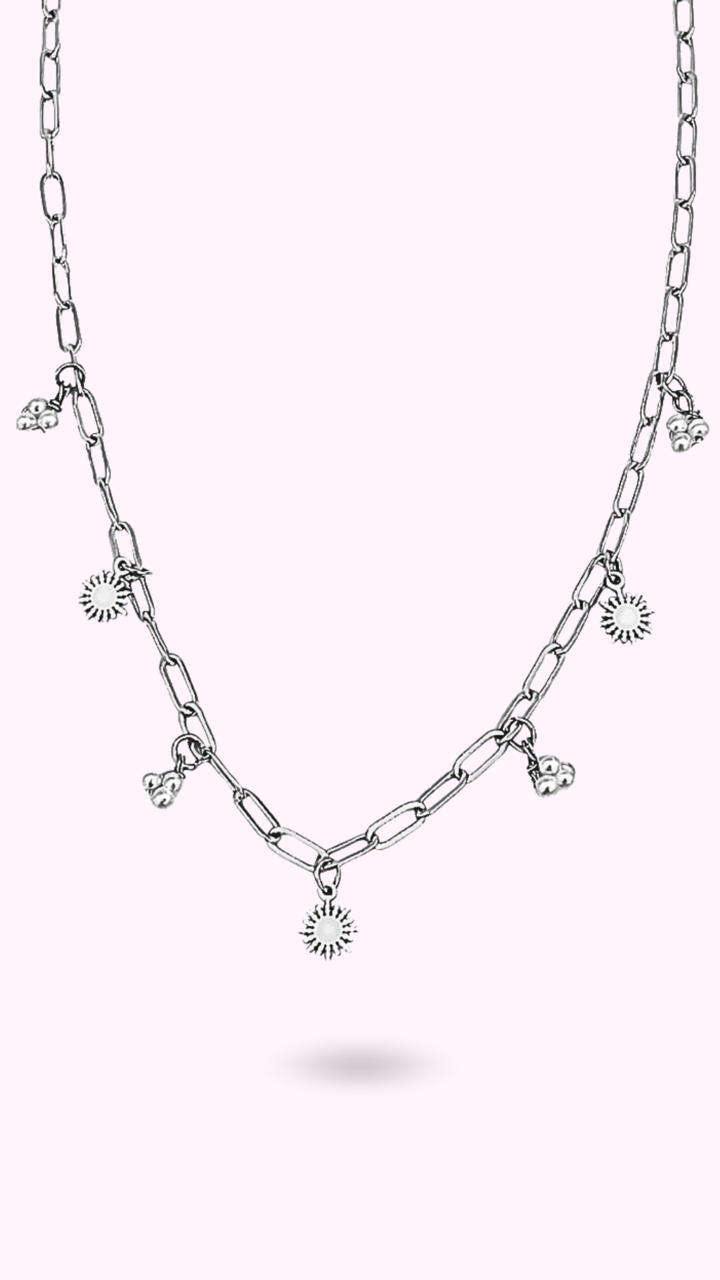 COLLIER SUN ARGENTÉ