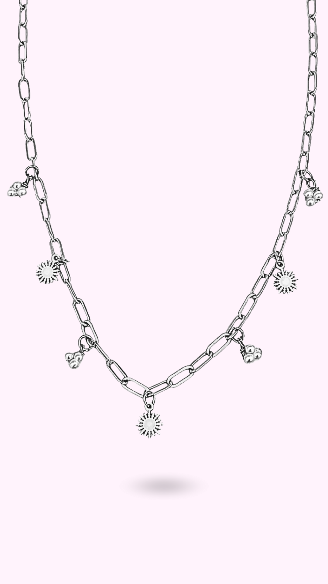COLLIER SUN ARGENTÉ