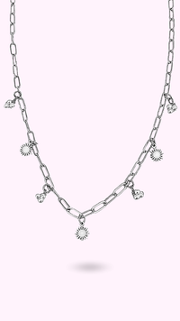COLLIER SUN ARGENTÉ