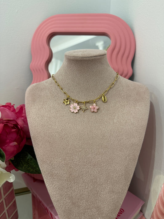 COLLIER CHARM PINK