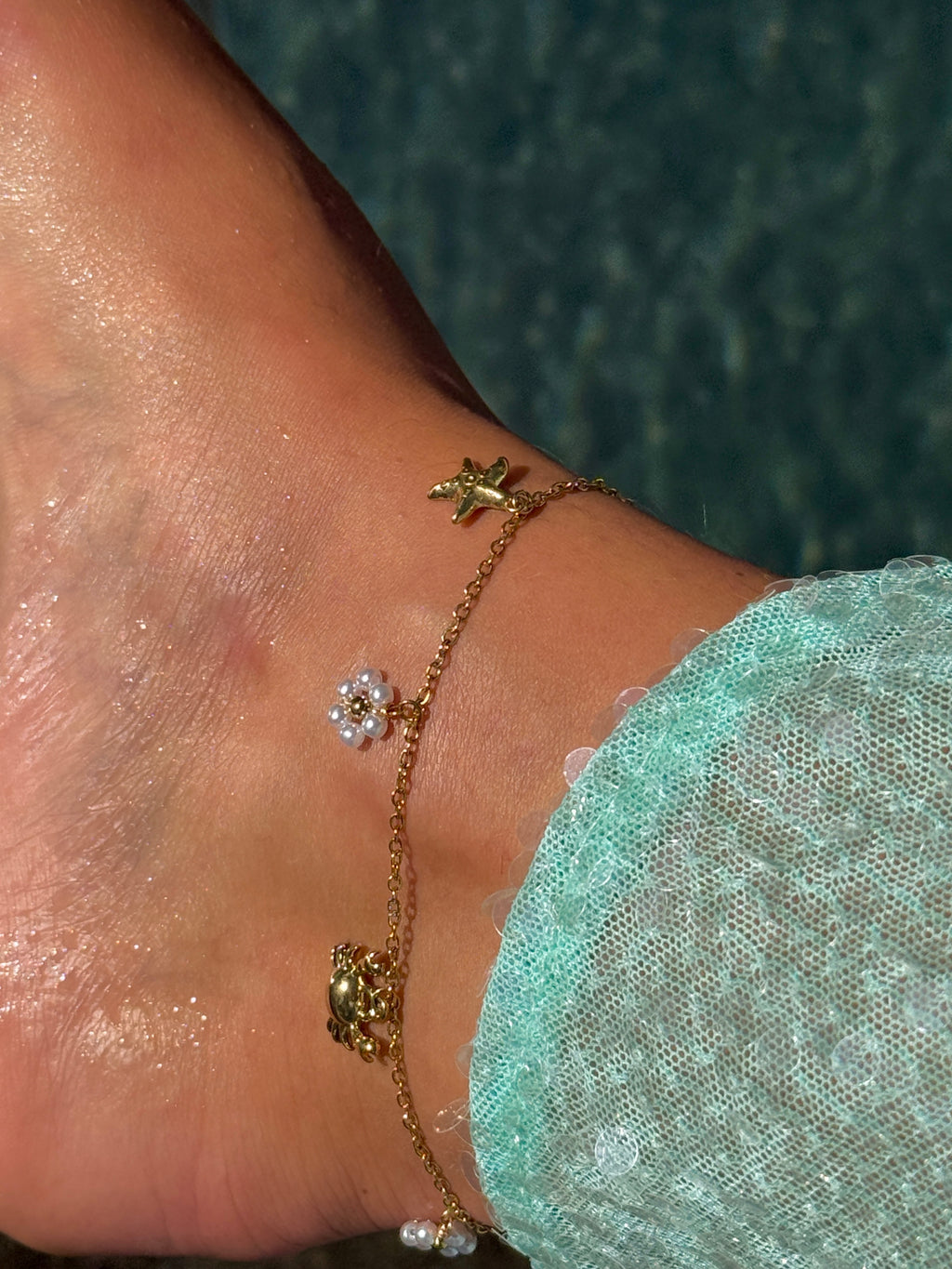 BRACELET DE CHEVILLE CORAIL